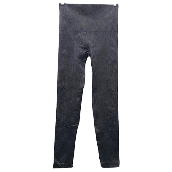 SPANX Look at Me Now Seamless Leggings in Brown Croc Print Size L - Picture 8 of 14